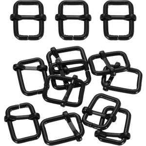 Uxcell Metal Roller Buckle, Adjustable Tri-Glides Slide Buckles Strap Belt Keeper with Movable Bar for Bag Purse Making