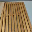 Nordic Style Premium Teak Shower and Bath Mat for Indoor and Outdoor Use - Non-Slip Wooden Platform for Spa, Sauna, Pool, Hot Tub - Flooring Decor and Protector (24" x 24", Natural Finish)