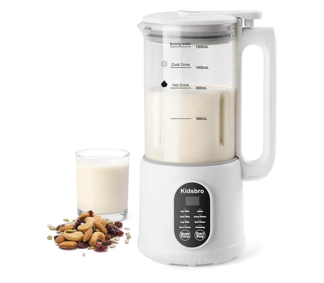 8 in 1 Automatic Nut Milk Maker, Almond Milk Maker,40oz (1200ML)Automatic Soy Milk Maker for Homemade Oat, Coconut, Soy, Plant Based Milks with Delay Start/Keep Warm/Boil Water(White) 8 in 1 Automatic Nut Milk Maker, Almond Milk Maker,40oz (1200ML)Automatic Soy Milk Maker for Homemade Oat, Coconut, Soy, Plant Based Milks with Delay Start/Keep Warm/Boil Water(White)
