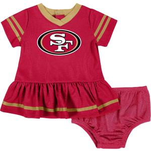 NFL Baby Girls Team Jersey and Diaper Cover Dress, Team Color, 18 Months US