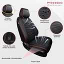 FREESOO for Honda CRV Seat Covers 20232026 Full Set, Custom Fit, 4Layer Waterproof, Breathable Faux Leather, Durable Car Seat Protector for EX/EXL/LX/Sport/Sport Touring/TrailSport (BlackRed)