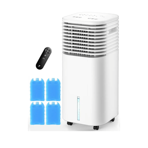 4-IN-1 Portable Air Conditioners, Evaporative Air Cooler w/4 Modes & 3 Speeds, 15H Timer for Smart Auto-off, 2-Gal Tank for 20H Cooling,17FT Remote,No Hose Needed,120°Oscillating Swamp Cooler