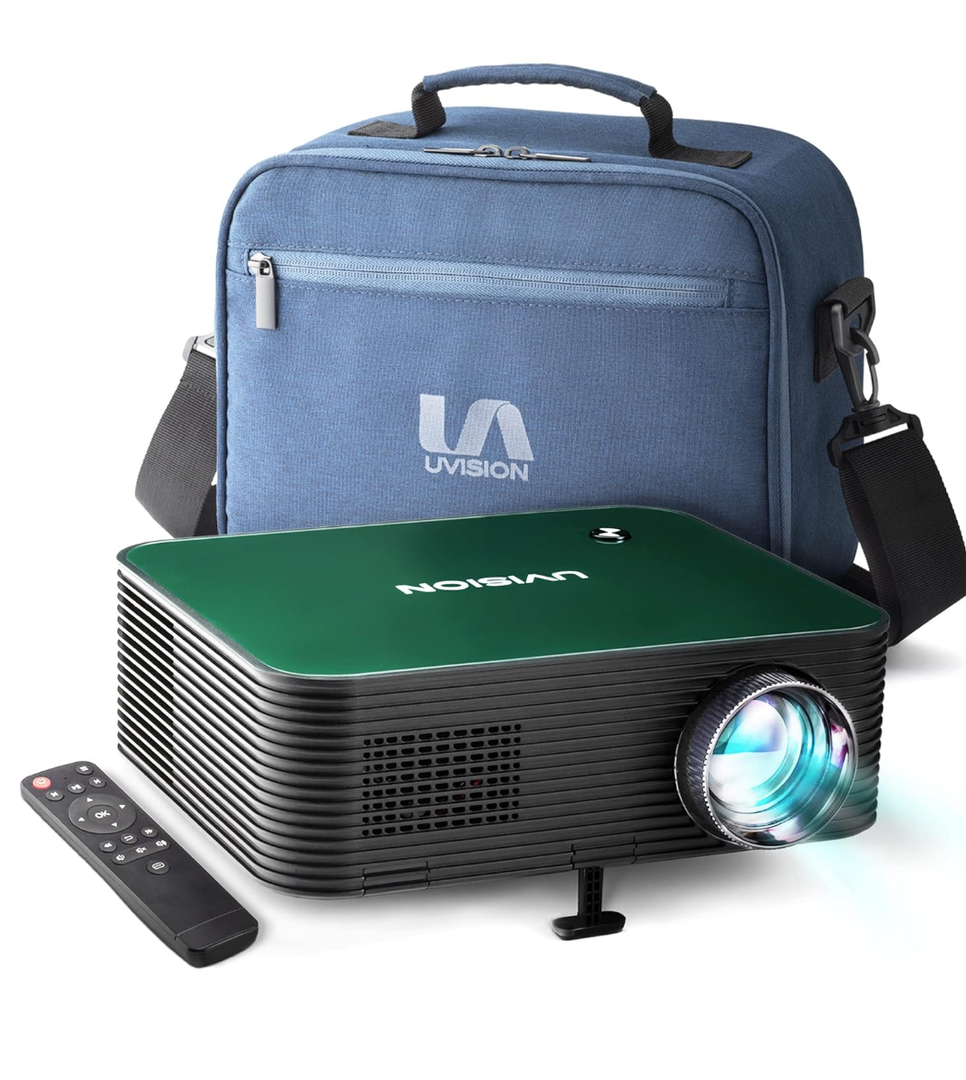 X1 Native 1080P Wireless Projector w/ Carry Case, Portable, Keystone Correction, Mounted & Dual Speaker,Outdoor, Home & Office Projector | Works With Roku/TV Stick/Laptop/Phone/Tablets/Ps5