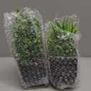 Der Rose 2 Pack Fake Plants Small Artificial Potted Plants Faux Plants Black Bathroom Accessories for Home Office Desk Bathroom Decor Indoor