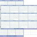 32" x 48" 2026 Wall Calendar, Folded Wet & Dry Erase Wall Calendar 12 Month, Yearly Laminated Wall Calendars, Reversible Annual Planner, Horizontal/Vertical, with Julian Dates