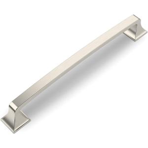 Amerdeco 10-Pack Brushed Satin Nickel Cabinet Hardware: 7 Inch(178mm) Hole Center Pulls for Bathroom, Kitchen & Dresser