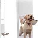 VEVOR Dog Door for Sliding Glass Door, 91 to 96 in Adjustable Height, Aluminum Alloy Frame with Metal Rotating Hinges, Lock Design, 10 1/4 x 16 1/4 in Flap, Sliding Glass Pet Door for Renters