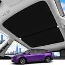 TSLDRV 2025 Upgrade Sunshade Roof for Tesla Model Y 2025-2020 [No-Gap/Sag-Free] Middle Magnetic Component Glass Roof Sunshade Heat Insulation for Tesla Model Y Accessories 2025-2020 Black