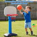 Basketball Net Compatible with Little Tikes 12 Loops Professional Basketball Net Replacement, Heavy Duty Outdoor Basketball Hoop Net, Red-White-Blue