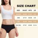 EcoPeriod Period Underwear for Women Heavy Flow Leakproof Menstrual Underwear Seamless Period Panties (Black, S)