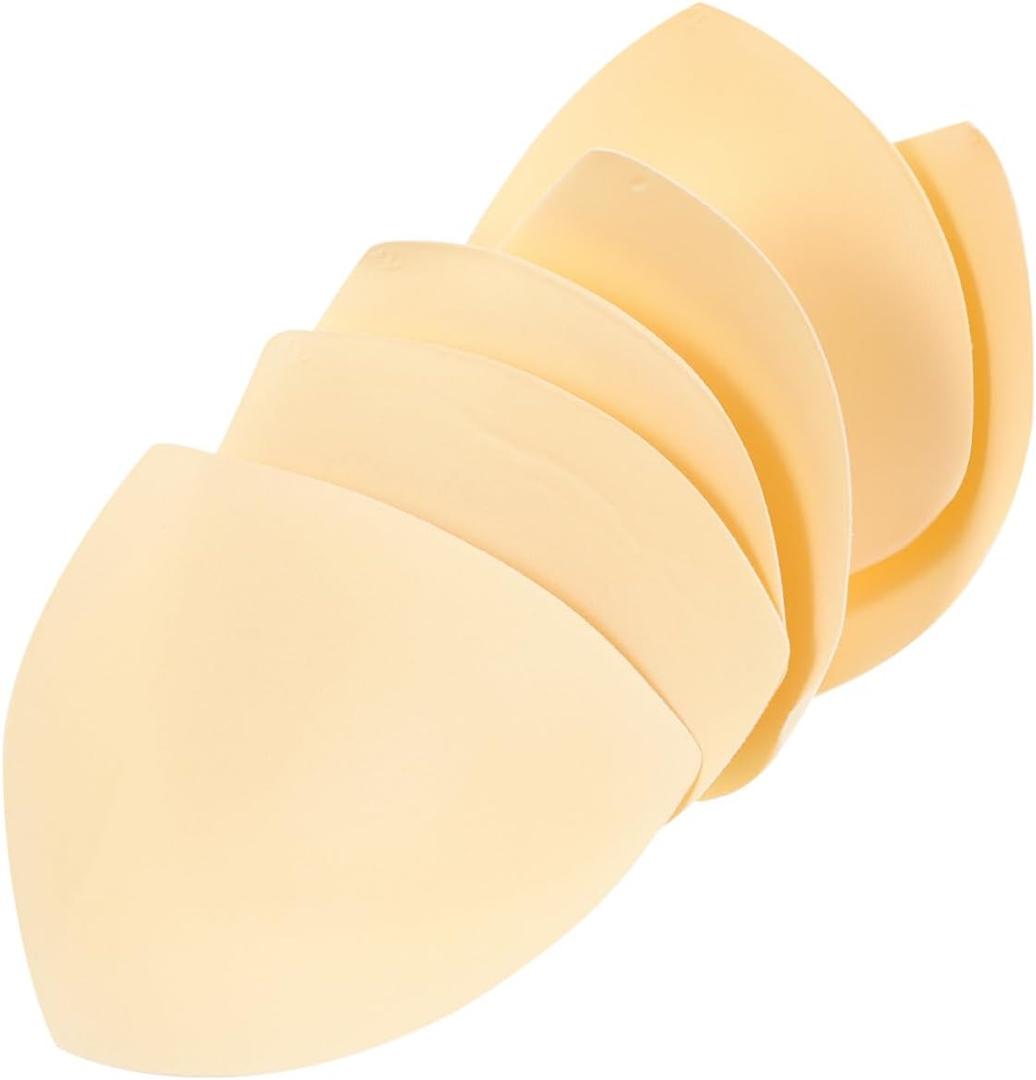 TENDYCOCO Wireless Bra Pads Inserts for Women, 3 Pairs Removable Beige Breast Inserts Pads for Swimwear Sports Bras Lightweight Push up Padding for Everyday Comfort and Travel