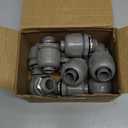 10 PCS 1/2" Liquid Tight Connector NPT Non-Metallic for PVC Electrical Flexible Conduit Fittings - Sturdy, Quick Installation, UL Listed for Home Outdoor Tubes Tools