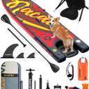 NACATIN Inflatable Stand Up Paddle Board - Premium SUP Board with Dog Ramp Kit, Complete SUP Set Paddle Boards for Adults with Single/Double Paddle, Kayak Seat, Suitable for Paddle Boarding with Dog
