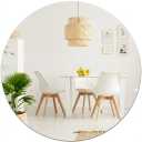 DARENYI 16.5 x 13 inch Frameless Circle Wall Mirror for Bathroom Sink, Non-Glass Shatterproof Acrylic Mirror Tile for Wall, Vanity, Bedroom, Living Room, Entryway, Home Decor, Double-sided Tapes Include