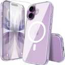 for iPhone 17 Clear Case, Compatible with MagSafe, Magnetic Phone Case for iPhone 17, Shockproof Military-Grade ProtectionUpgraded [Anti-Yellowing] (Transparent Magsafe, iPhone 17)