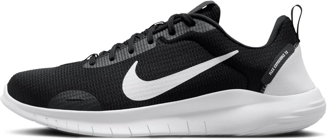 Nike Mens Flex Experience Run 12 (8.5, Black/White/Dark Smoke Grey)