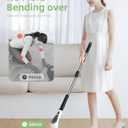 Electric Spin Scrubber, Cordless Power Scrubber with 8 Replaceable Brush Heads, 2-Speed Adjustable Handle, IPX7 Waterproof Shower Scrubber for Bathroom, Tile, Tub, Teens, White-qe1