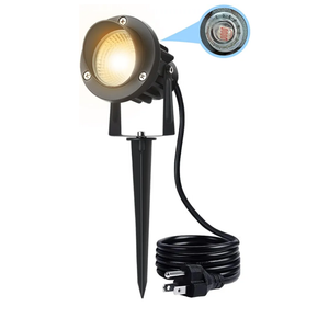 10W Dusk to Dawn Led Light 120V 3000K 1000lm Warm White Landscape Outdoor Spotlights with Photocell Sensor IP65 Waterproof Spot Lights for Yard Flag Garden Tree, 1 pack