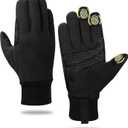 Winter Gloves for Men Women Touchscreen Windproof Lightweight Breathable with Anti-Slip Palm for Driving Running Cycling Hiking Outdoor Work (Medium, Black)