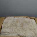 Cozy Bliss Faux Fur Throw Blanket for Couch, Bubble Plush Blanket King Size, Fuzzy Soft & Thick Blanket for Bed Sofa Living Room, 108x90 Inches Beige