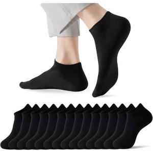 14 Pairs Ankle Socks for Men/Women, Seamless Thin Athletic Socks with Moisture-Wicking, Lightweight For Seasons Use L