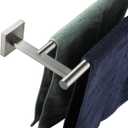 KOKOSIRI Towel Holder Bathroom Accessory Towel Bars with Two Rails Necklace Holder 32 Inch Brushed Nickel Stainless Steel B5005BR-L32