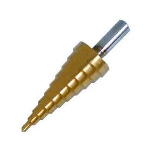 ZELCAN 10 Sizes Titanium Step Drill Bit, High Speed Steel Drill Cone Bits for Sheet Metal Hole Drilling Cutting, HSS Multi Size Hole Stepped Up Unibit for DIY Lovers Electrician