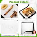 5 Sets Medium Metal Trays with Silicone Mats Compatible with Harvest Right Freeze Dryer Medium Freeze Dryer Trays Silicone Baking Mats for Kitchen, 17.91 x 7.68 x 0.79 inches, 45.5 x 19.5 x 2 cm