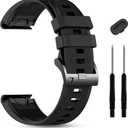 26mm Watch Bands Compatible with Garmin Fenix 8/tactix 8 AMOLED-51mm/Fenix 7X Pro/6X Pro/5X Plus/,Soft Silicone Quickfit Strap for Fenix 7X/6X/5X/3/3 HR/Enduro 3 2/tactix 7 Pro/epix Pro 51mm