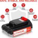 Totoplus Replacement for Black and Decker Battery: 3.0Ah 20 Volt Batteries Compatible with Cordless Power Tools LBXR20 LBXR2020 LBX20 LBXR2520 LB2X4020 LB2XR20 (2PCS)