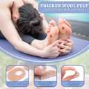 WILLBOND 48 Pack Callus Pads Soft 1/4" Thick Oval Shape Corn Pads 1/8" Felt Callus Cushions Adhesive Corn Protectors for Men Women Feet Toes Pain Relief(Nude, 1/4 Inch)