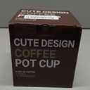 16 Oz Coffee Pot Mug,Mini Coffee Pot Cup,with Spill Proof Lid Heatproof Glass Mug Large Capacity ideal Gift for Coffee Lovers (1pcs)