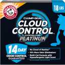 ARM & Hammer Cloud Control Platinum Cat Litter, Multi-Cat Clumping Litter, Hypoallergenic and Dust-Free, 14-Day Odor Control, 18 lbs