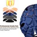 COOLOMG Soft Shell Flag Football Helmet 7v7 Rugby Helmet Scrum Cap Soccer Padded Headgear Adjustable Head Protector for Youth Kids Adults