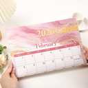 7 x 2026 Calendar Wall Calendar Stickers,January-December Calendar 44x30 Large Wall Calendar Poster with Removable Monthly Planner Sticker Strips, Weather & Emotion Icons for Home Office School Planning (Pink)