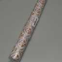 Dimoon 17.3''x197'' Peel and Stick Wallpaper Floral Cute Contact Paper Vintage Village Country Cottage Wallpaper Farmhouse Yellow Beige Renter Friendly Geometry Waterproof Embossed Kitchen Bedroom (Orange)