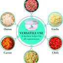 Manual Vegetable Chopper & Food Processor  Compact Hand-Powered Blender for Onions, Garlic, Fruits & More, Detachable Kitchen Gadget for Quick & Easy Prep - (Blue) (500ml)