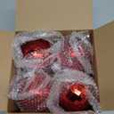 XmasExp Large Christmas Ball Ornaments,4pcs Red Giant Shatterproof Plastic Hanging Mercury Xmas Ball Decorations Christmas Tree Ornaments (Red, 4")