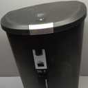 simplehuman 50 Liter / 13 Gallon Semi-Round Kitchen Step Trash Can with Secure Slide Lock, Black Plastic