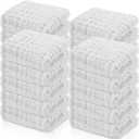 Breling 20 Pcs Baby Muslin Washcloth 12 x 12 Inch 100% Cotton Soft and Absorbent Muslin Washcloth Burp Cloth Wipe Newborn Face Towel for Baby Boy Girl Sensitive Skin(White)