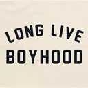 MINI ZOZI Long Live Boyhood Hanging Flag 20X30 Banners Black Canvas Wall Decor Art Sign Boys Room Boy Bedroom Banner Toddler Playroom Baby Kids Nursery Fabric Flags Tapestry