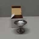 Ferrochef 6 Pcs Mini Stainless Steel Ice Cream Bowls Vintage Silver Serving Pudding Dessert Cup Sauce Bowls Metal Round Footed Yogurt Snack Candy Cups for Mousse Fruit Salad Cake Wedding Party Favor