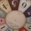 24 Inch Nautical Rustic Wall Clock for Office Wood Extra Large Battery Clock Decorative Colorful Wall Clock Silent(No Solid Wood, It is with MDF Material) (Colorful1)