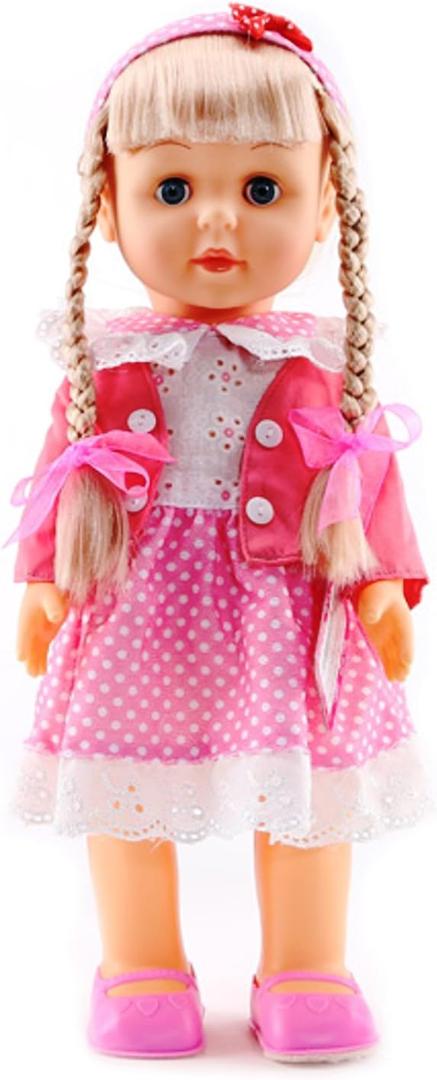 Belinda Walking Doll 17" Interactive Vinyl Dolls Sonic Control Singing Talking Cuddly Baby with Blinking Eyes