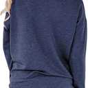 onlypuff Long Sleeve Tunic Top for Women Casual Loose Fitting Fall Fashion Clothing with Pockets (XXL)