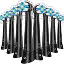 8 Pcs IO Replacement Heads Compatible with Oral B IO 2/3/4/5/6/7/8/9/10/Deep Clean Series Electric, Toothbrush Heads with Medium Bristles Compatible with Oral B IO (Black)