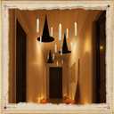 Homemory Hanging 20 Pcs Floating Candles with 2 Wand Remote and String, Flying Flameless LED Taper Candles Warm White Light, Battery Operated Window Candle for Halloween Christmas Party