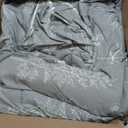 Love's cabin Grey Queen Comforter Set - Queen Size Comforter Set, 3 Pieces Cute Floral Bedding Sets for All Seasons,1 Soft Reversible Botanical Flowers Comforter and 2 Pillow Shams (Queen (90"x90"))