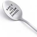 Gifts For Dad Men from Daughter Stocking Stuffers for men dad Ice Cream Spoon Scoop for Ice Cream Lovers, Christmas Gifts Funny Engraved Stainless Steel Shovel