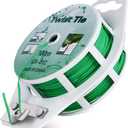 Twist Ties - All-Purpose Coated 328feet Garden Plant Ties with Trimmer Garden Twine Support Ties Reusable for Gardening Plants Growth and Care, Office Home Cable Organization (Green)